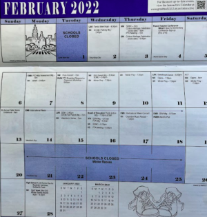 Great Necks School Calendar.