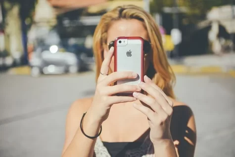 Girl holding phone